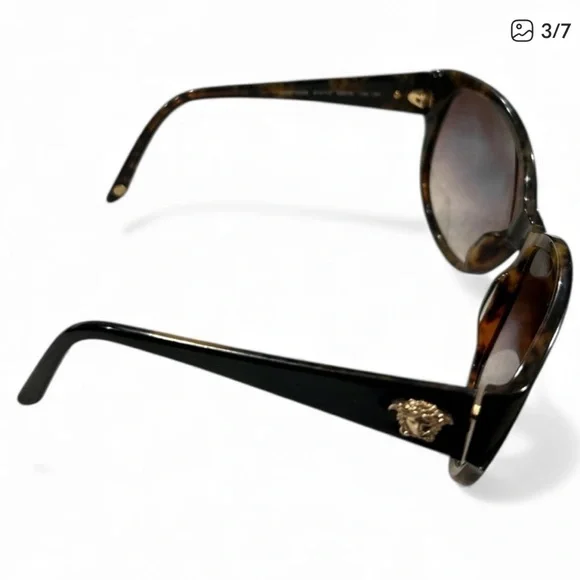 Versace Tortoiseshell Sunglasses for Women - Small - Picture 3 of 7